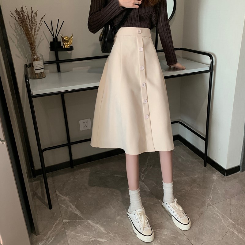 Chân váy dài midi, chân váy dài ulzzang phong cách hàn quốc - Mia Shore M300