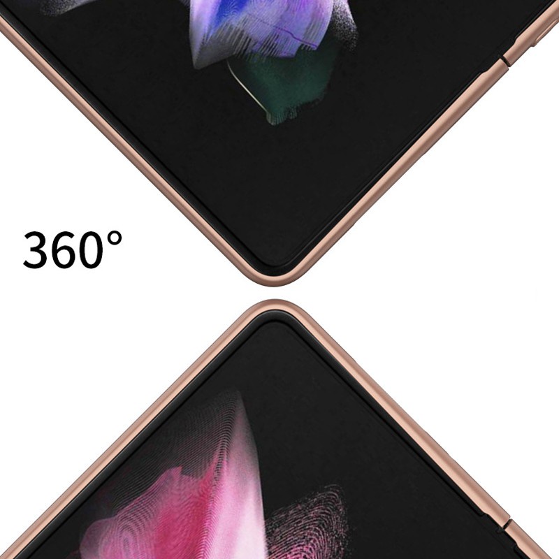 Z Ốp Điện Thoại Vân Sọc Sợi Carbon Trơn Có Giá Đỡ Đa Năng Cho Samsung Galaxy Z Fold 3 Z Fold 2 Fold 3
