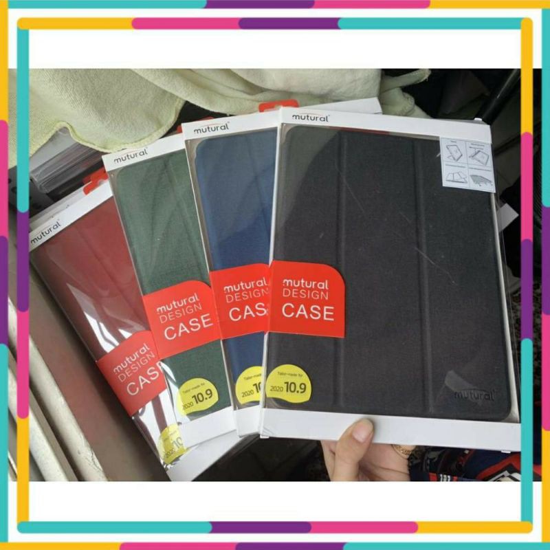 Bao da ipad Air 4 (2020)/10.9"Hiệu Mutural chính hãng có khe để bút.