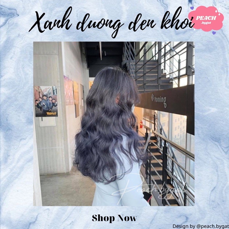 Thuốc nhuộm XANH DƯƠNG ĐEN KHÓI “IG:peach.bygat,peach.bygat,peach.bygat” | BigBuy360 - bigbuy360.vn