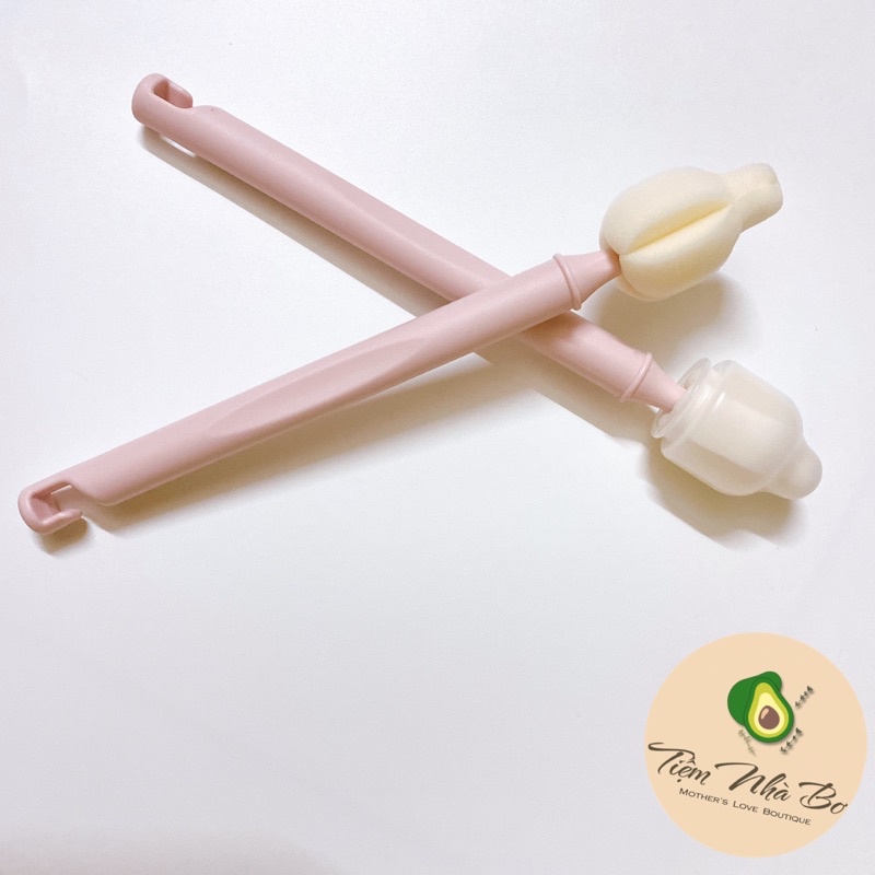 Cọ rửa bình sữa núm Hibee Hàn Quốc có nắp cho bé