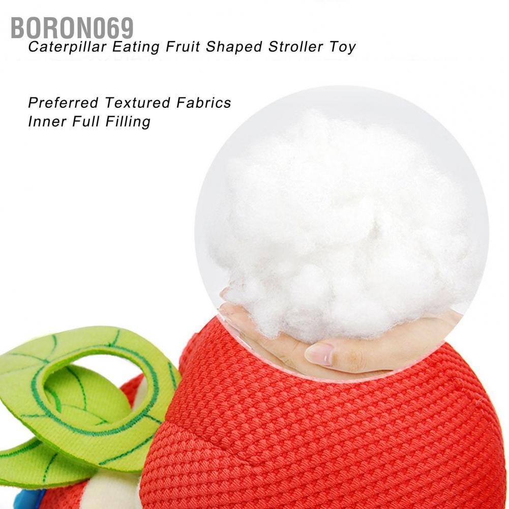 Boron069 Stroller Toy Hanging Plush Baby Bed Caterpillar Eating Fruit Shape for Newborns