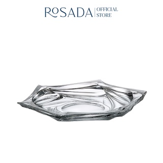 Đĩa dẹt pha lê Flamenco trắng Bohemia Treasury 33cm