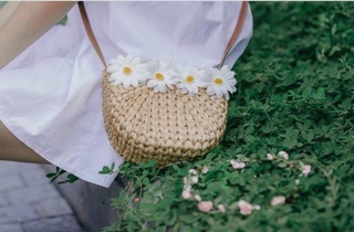 Túi cói bầu hoa cúc 🌼🌼🌼