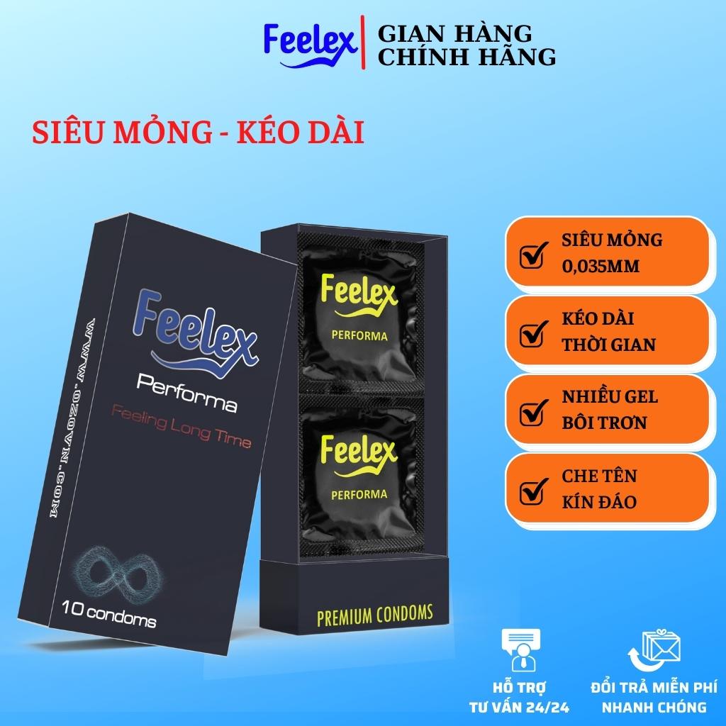 Bao cao su OZO 0.01 Xanh kéo dài thời gian quan hệ, nhiều gel bôi trơn - Hộp 10 bcs-olo store