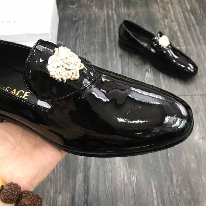 Giày lười da thật Versace