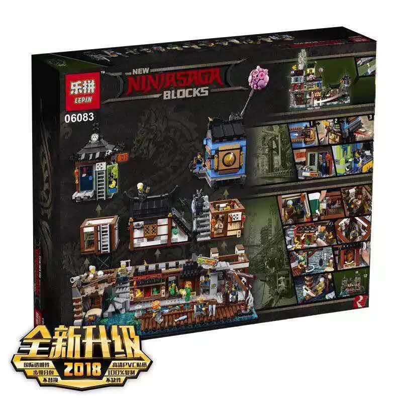 (có sẵn) lắp ráp 70657 06083 Mô Hình Bến Thuyền Ninjago Lâu Đài Chiến Đấu cực ngầu NINJASAGA BLOCKS