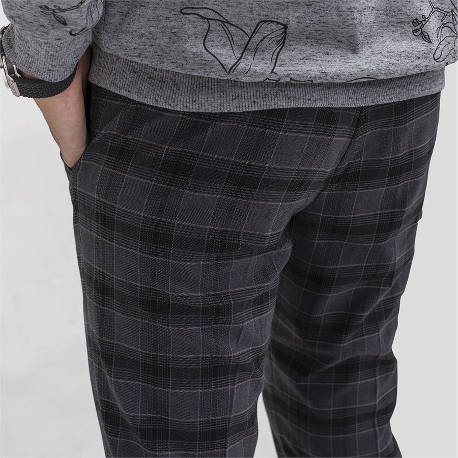 Quần âu nam ARISTINO họa tiết kẻ tinh tế, thời thượng, quần đứng dáng trẻ trung - ATR03709