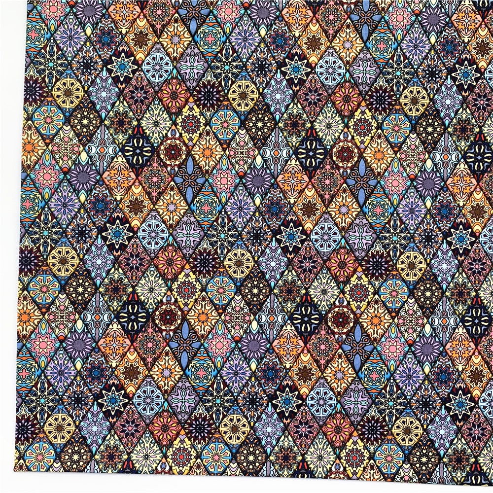 Vải 100% Cotton Họa Tiết Mandala Phong Cách Bohemian Cổ Điển