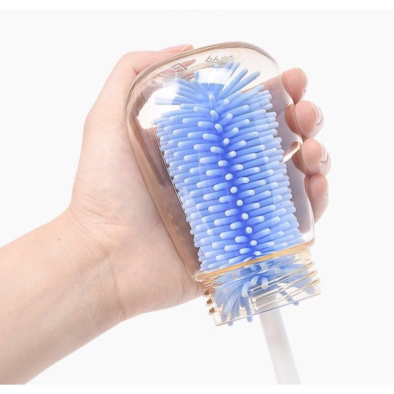 Cọ bình silicon 3 chi tiết xoay 360 độ dễ dàng vệ sinh sạch sẽ