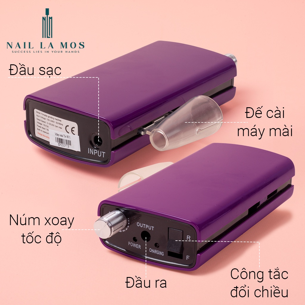 Máy mài móng tích điện US-801 chính hãng  - Máy mài cầm tay chuyên dụng cho thợ nail