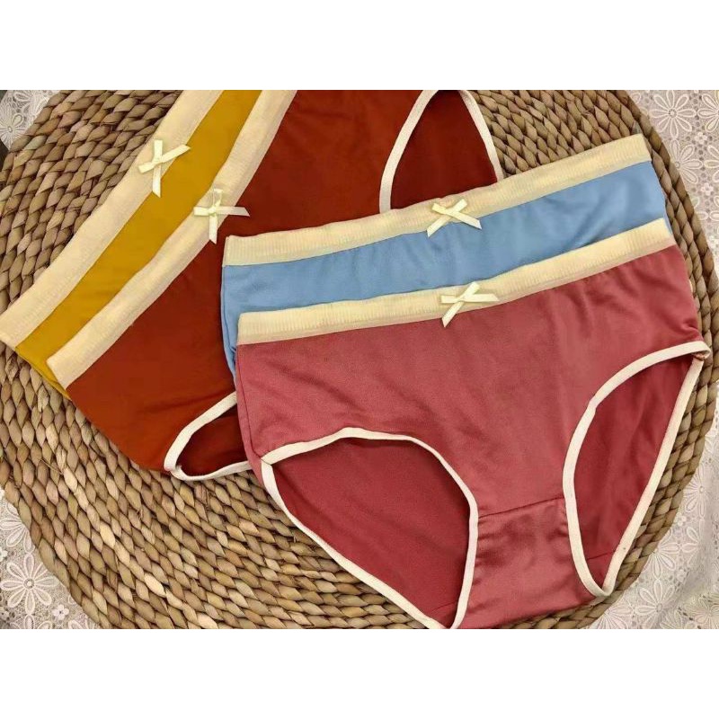 Quần lót nữ cotton nơ vải mềm ôm bụng nâng mông kháng khuẩn thấm hút tốt KIMCHIBIKINI QL182