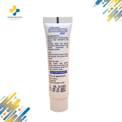 Kem bôi mụn Derma IdL - Giảm mụn, liền sẹo, thu nhỏ lỗ chân lông Tuýp 12g