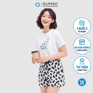 Áo thun in bò sữa thời trang GUMAC ATC04009