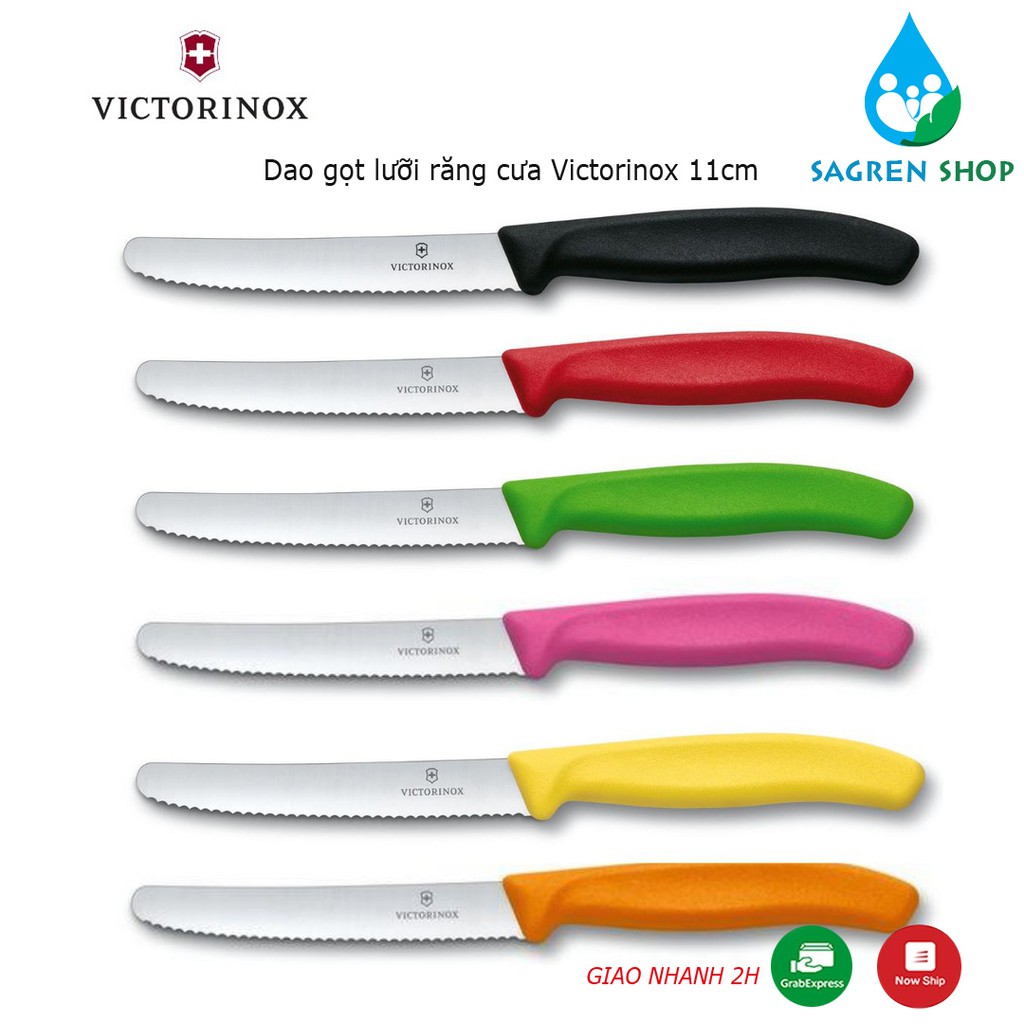 Dao gọt hoa quả Victorinox răng cưa 11cm sản xuất tại Thụy Sĩ