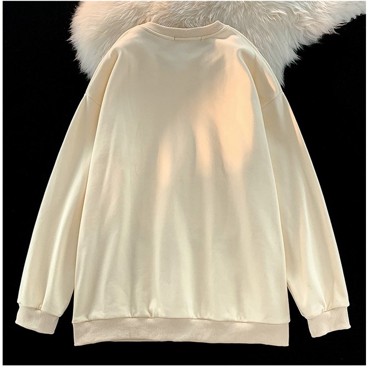 Áo sweater PEWARN cổ tròn in họa tiết phong cách harajuku đường phố Mỹ thời trang 2022 cho nam và nữ