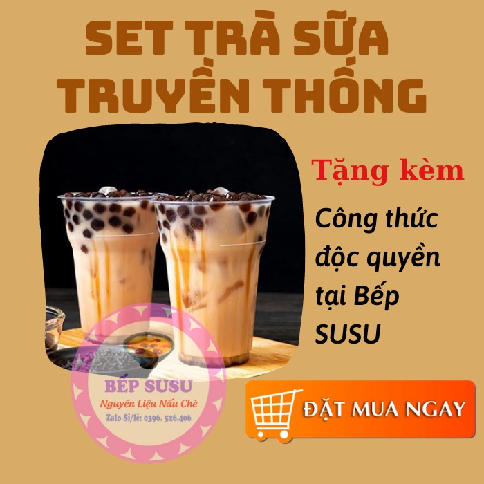 [Mã 267FMCGSALE giảm 8% đơn 500K] Set nguyên liệu TRÀ SỮA PHÚC LONG TRUYỀN THỐNG lớn nấu được 15-20 ly