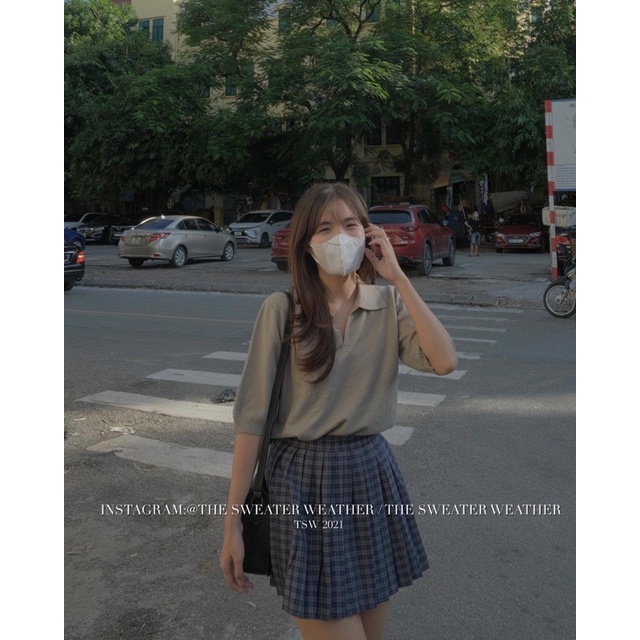 (Ảnh thật) Chân váy tennis xếp ly nhỏ dáng ngắn kẻ caro 02 the.sweaterweather TSW | BigBuy360 - bigbuy360.vn