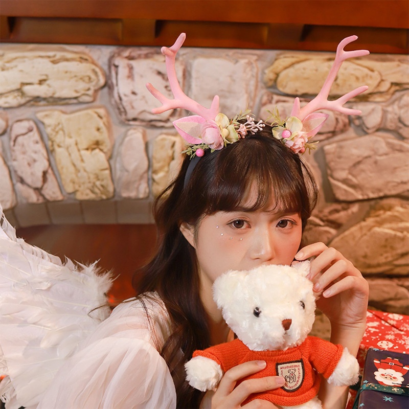 Kẹp Tóc Hình Sừng Hươu Hoạt Hình Giáng Sinh Cho Nữ