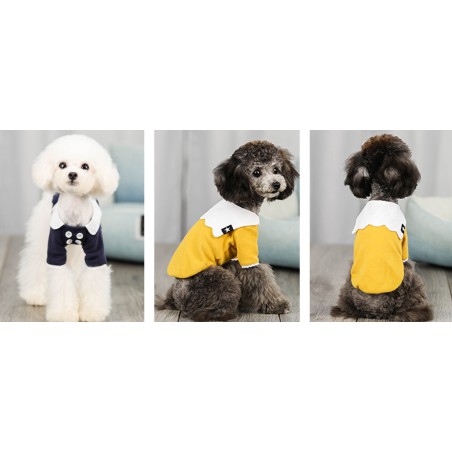 Cheepet Áo cổ sau có cúc cho chó mèo / Thú cưng