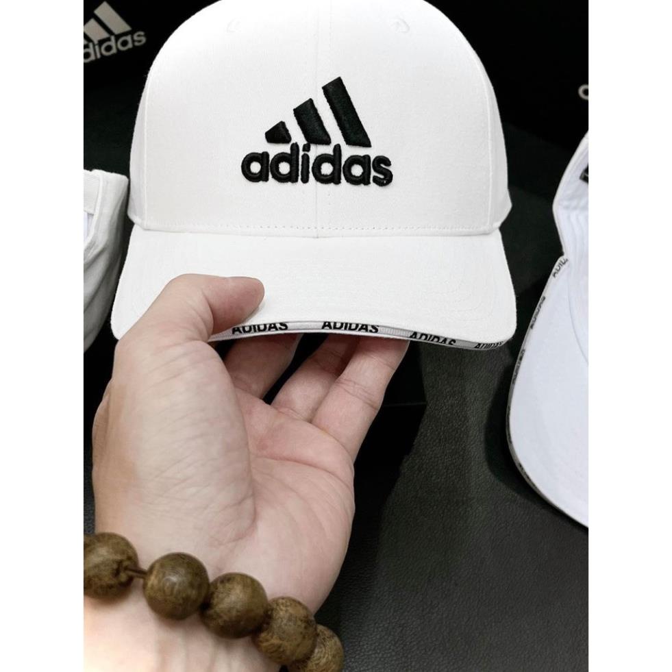 Mũ lưỡi trai Adi.das chất vải cotton Hàn Quốc cao cấp, nón kết Unissex màu đen trắng logo thêu nổi 3D