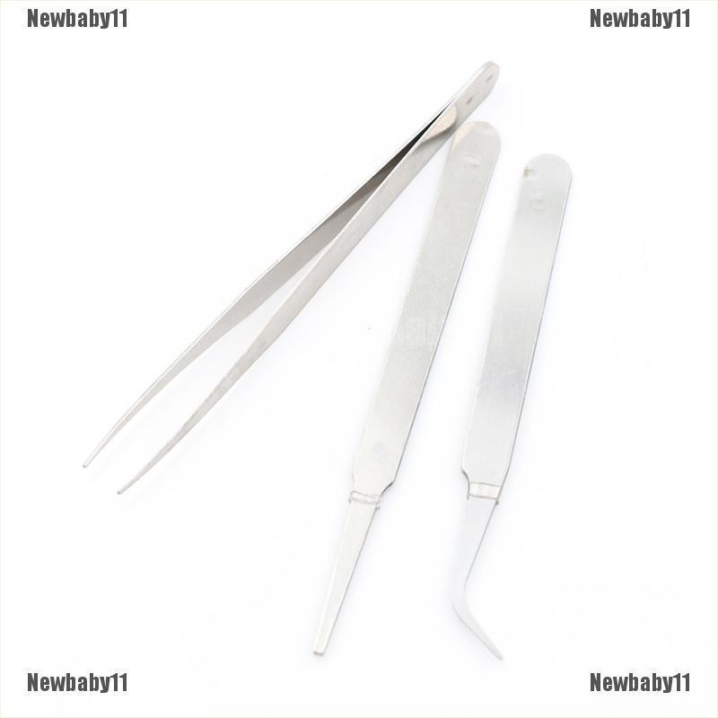 Set 3 Nhíp Sửa Chữa Bằng Thép Không Gỉ