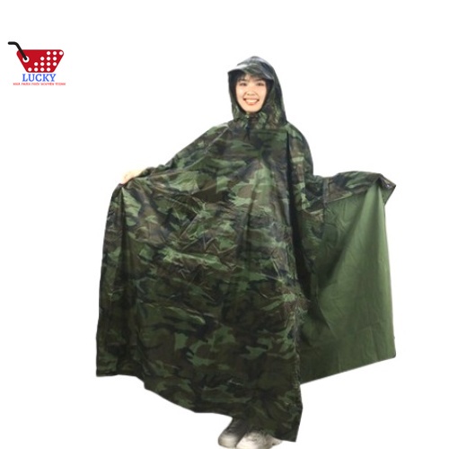 Áo mưa Cánh Dơi Rằn Ri- Vải dÙ Cao cấp -Không thấm nước 1m45