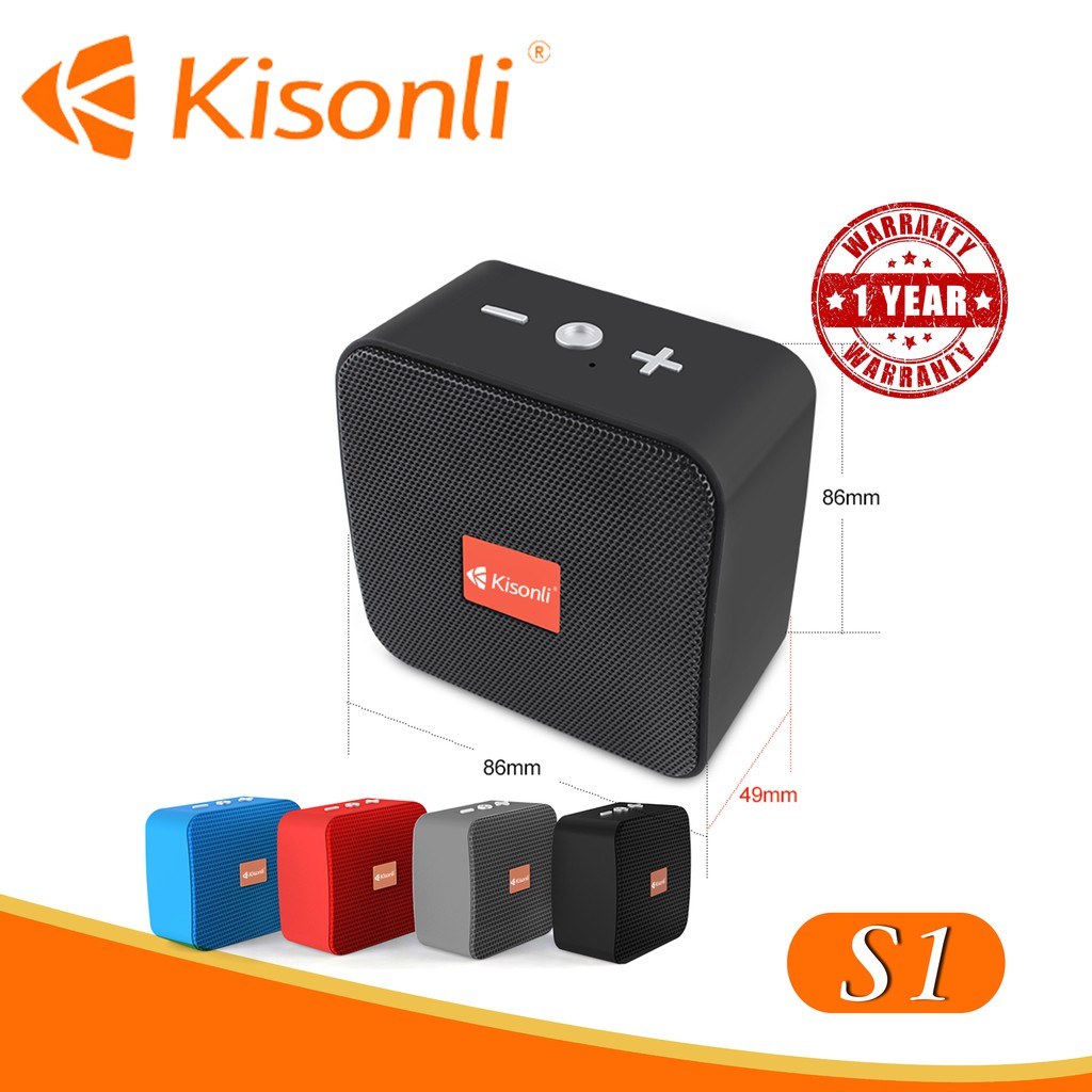 [Bảo hành 12 tháng] _  Loa Kisonli Bluetooth S1 _ Nhỏ, gọn, sắc màu cá tính ( màu ngẫu nhiên)