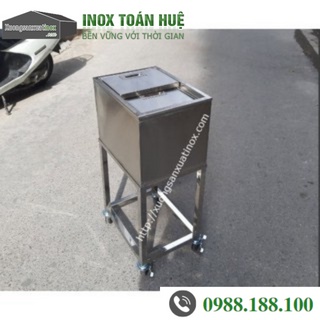 Thùng đá inox 201 có chân