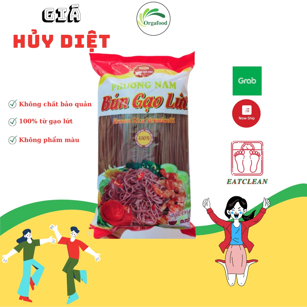 Bún phở gạo lứt Phương Nam 500 gram EAT CLEAN dành cho người ăn kiêng hỏa tốc nội thành