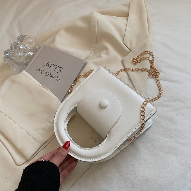 Túi xách mini đeo chéo dáng vuông 2 màu đen trắng phong cách nước ngoài hot trend