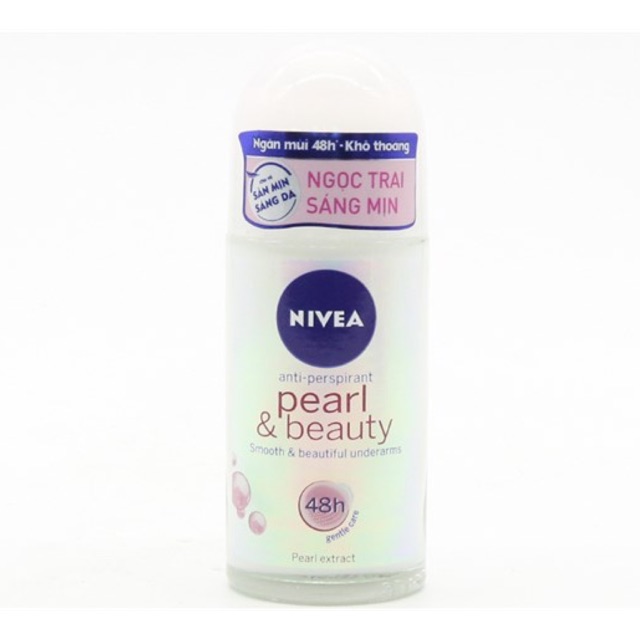Lăn khử mùi Nivea Pearl &amp; Beauty Ngọc trai chai 25ml
