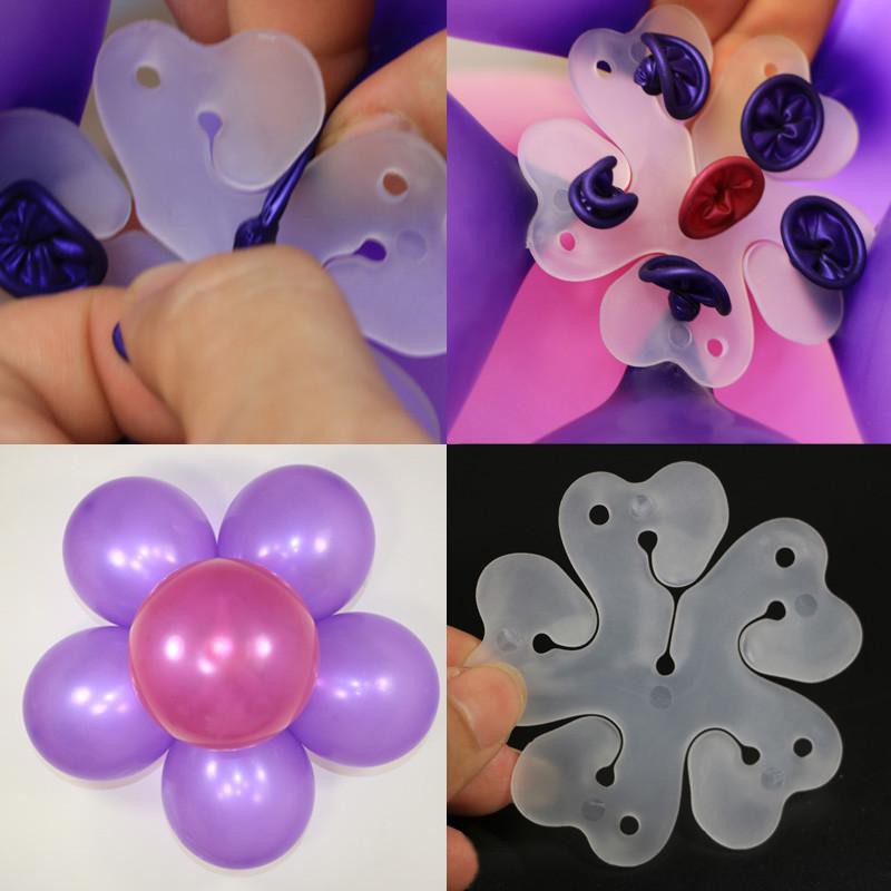 5 Miếng nhựa kết bong bóng tạo hình bông hoa #TrangTriSinhNhat