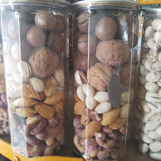 500 gr Mix ngũ hạt  dinh dưỡng  còn vỏ (mắc ca, óc chó, điều, hạnh nhân,hạt dẻ cười)