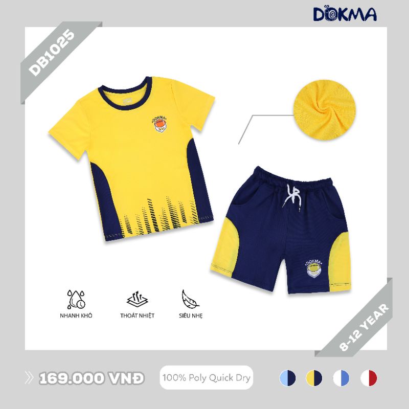Bộ cộc tay thể thao Dokma 8-12Y DB1248, DB1025, DB1065