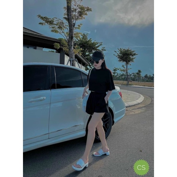 Set đùi áo thun croptop