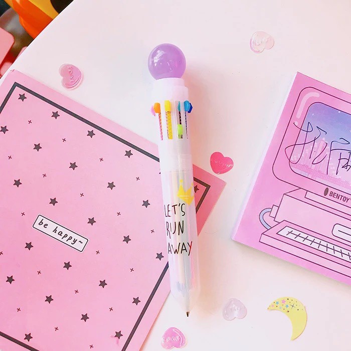 Bút 10 màu hàn quốc dễ thương - Sẵn hàng