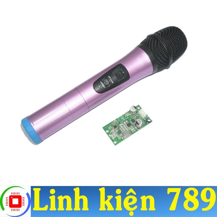 Micro không dây UHF màu bạc xanh / tím hồng / Đen / Vàng