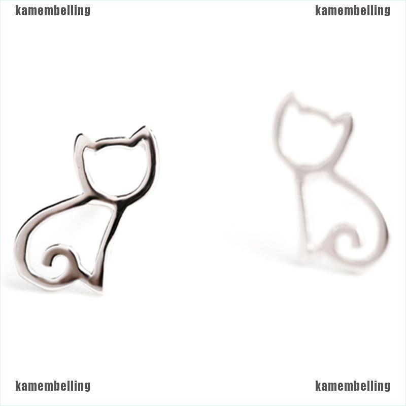 Bông Tai Bạc Hình Mèo Dễ Thương Xinh Xắn Dành Cho Nữ