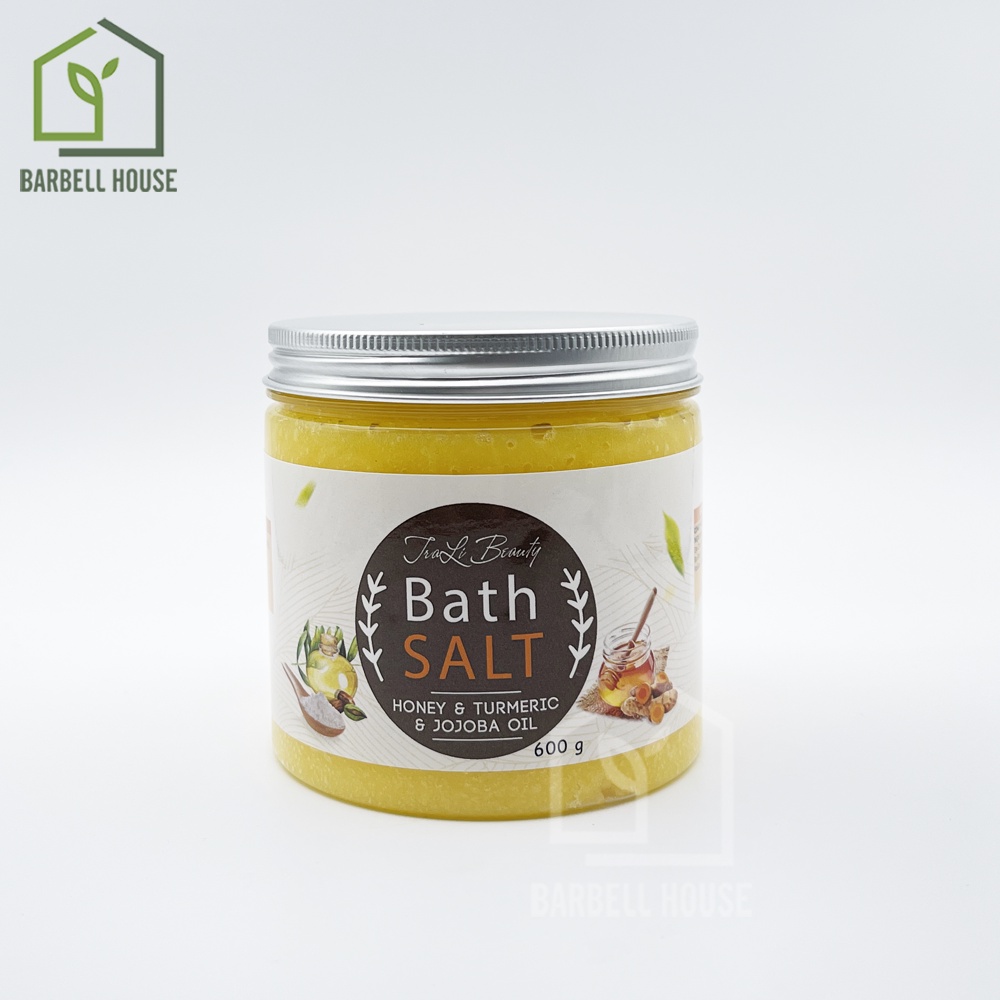 Tẩy tế bào chết Body muối nghệ mật ong hữu cơ [Bath Salt] - ngăn ngừa mụn, sáng mịn làn da, chống lão hóa da, 600gr