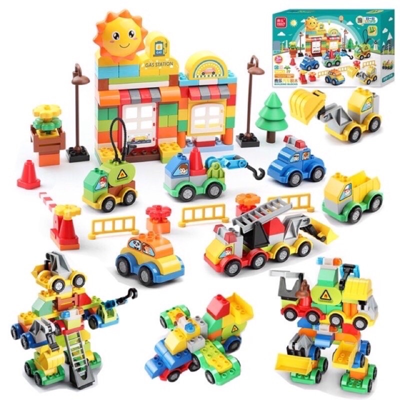 Bộ Lego oto , robot 195pcs Duplo Feelo chính hãng