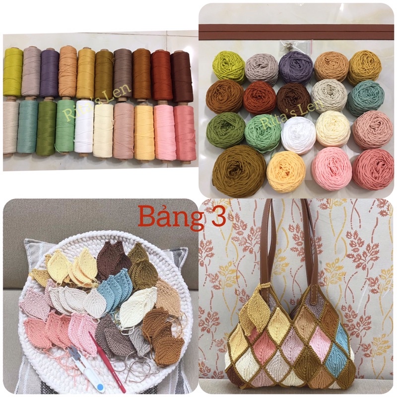 Set Nguyên liệu làm túi lá 19 màu