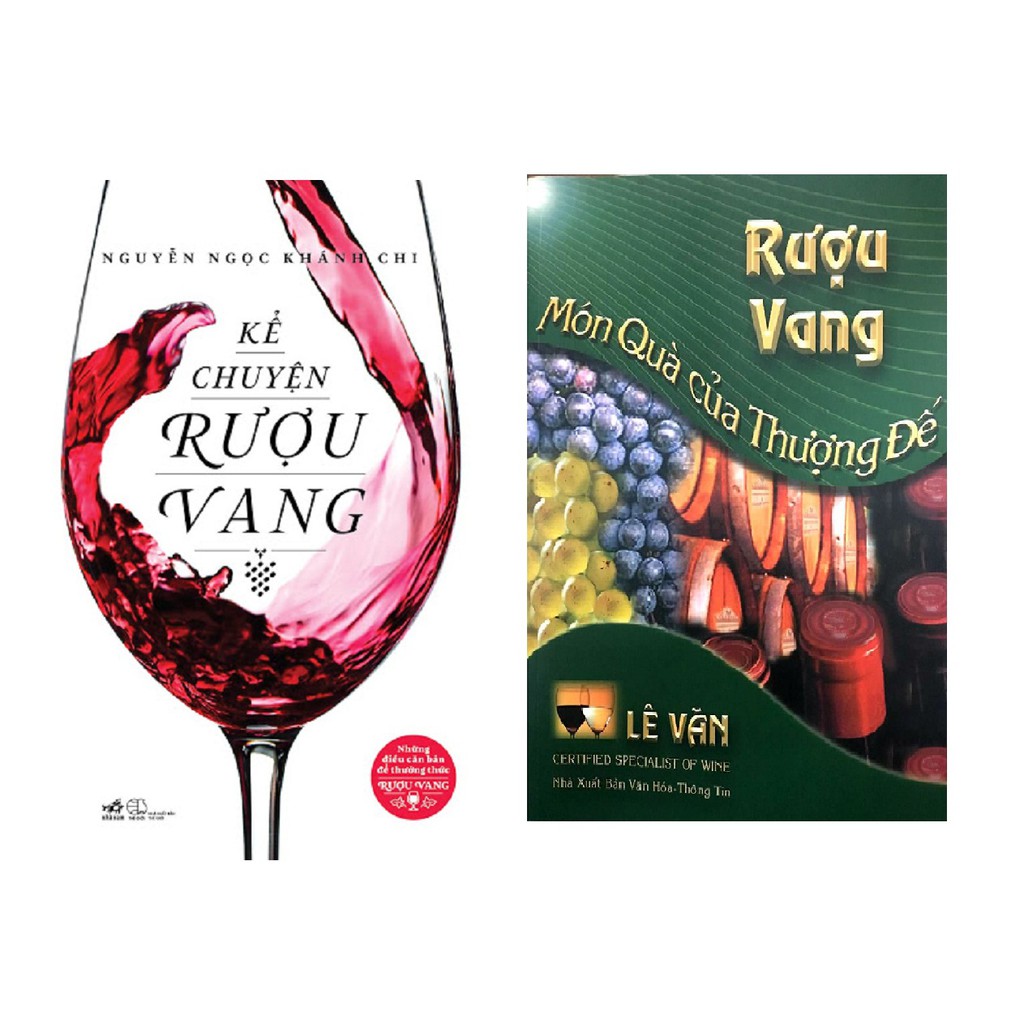 Combo Sách: Kể chuyện rượu vang + Rượu vang món quà của thượng đế