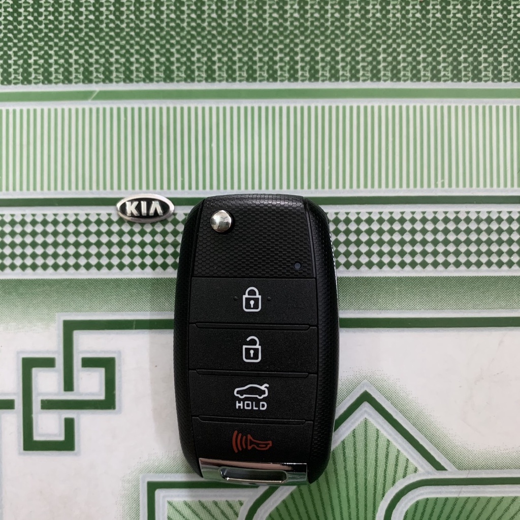 Vỏ Chìa Khóa Gập Cho Xe KIA - Remote Key 4 Nút Thông Minh Điều Khiển Từ Xa