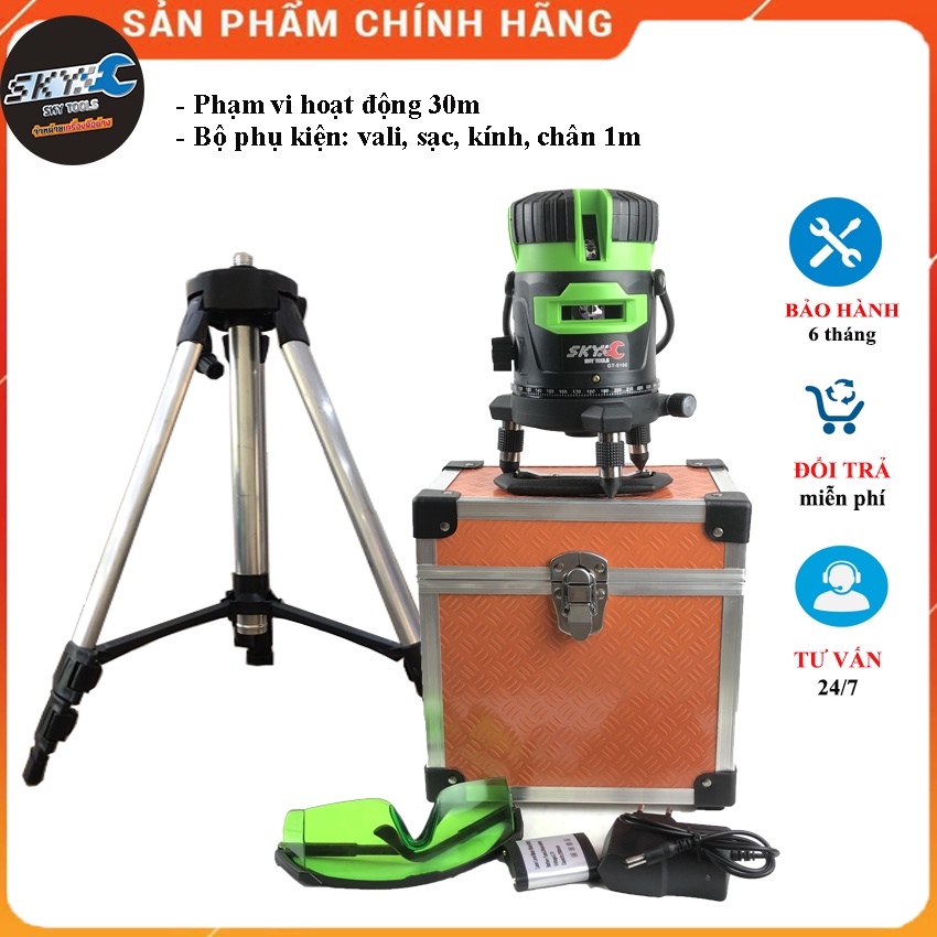 [TẶNG VALI VÀ PHỤ KIỆN] Máy cân bằng, Máy bắn cốt, Máy bắn laser 5 tia xanh 5100 bảo hành 6 tháng. Phạm vi hoạt động 30m