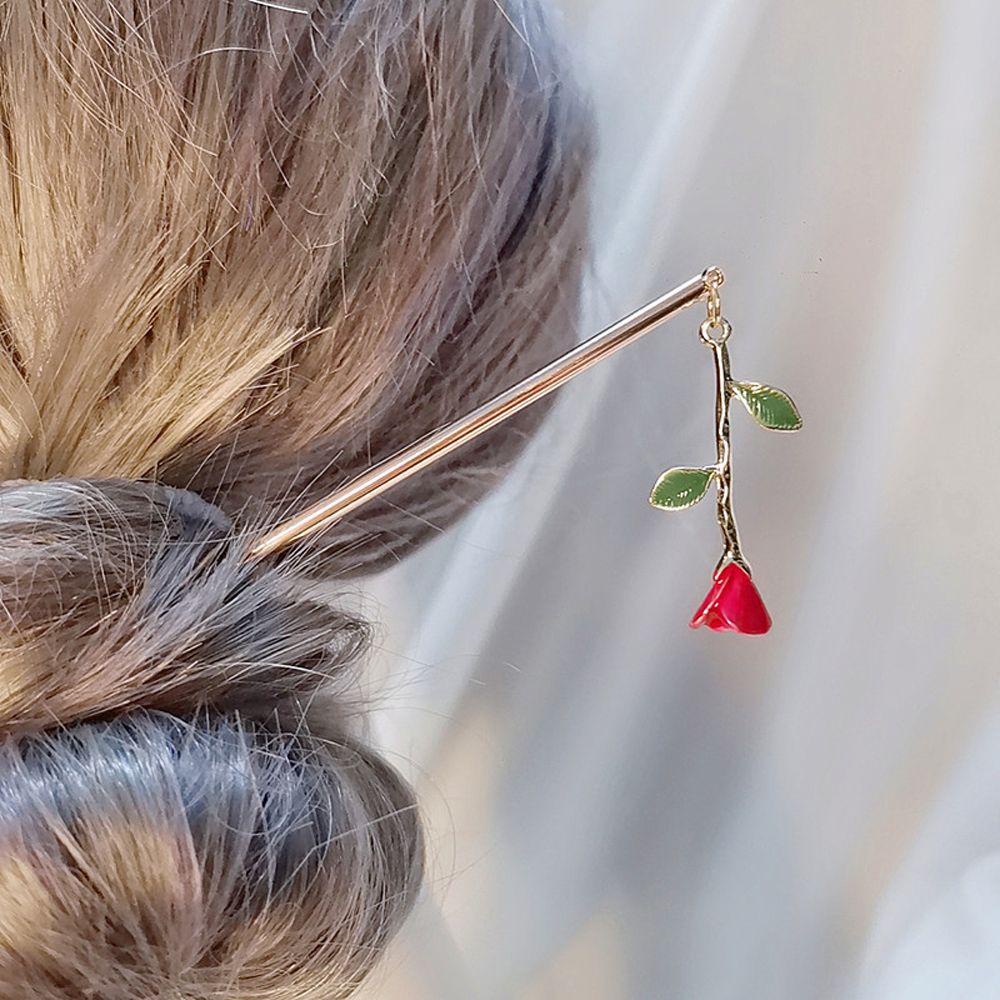 IVORY Trâm Cài Tóc Trong Suốt Hình Trái Dâu Tây Ngọt Ngào Sáng Tạo Cho Nữ