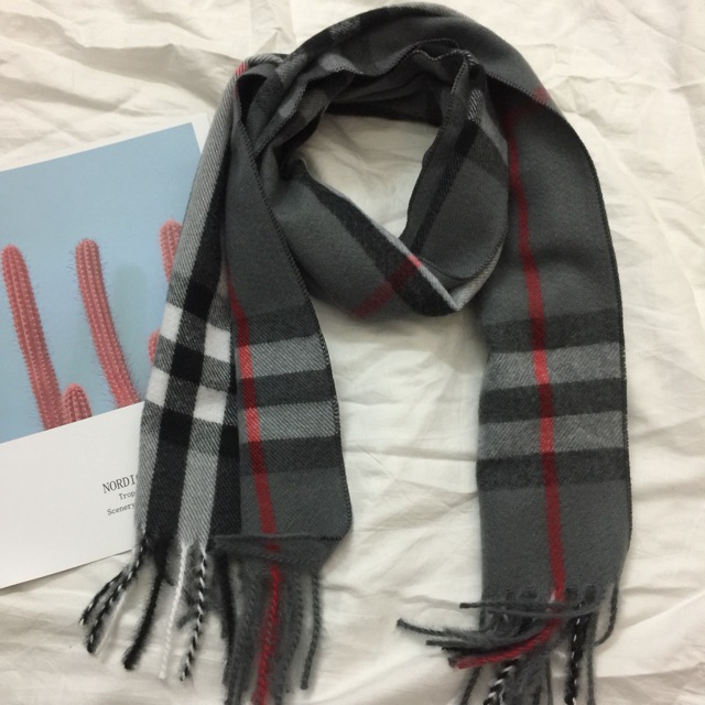 Khăn kẻ cashmere lông cừu cho bé