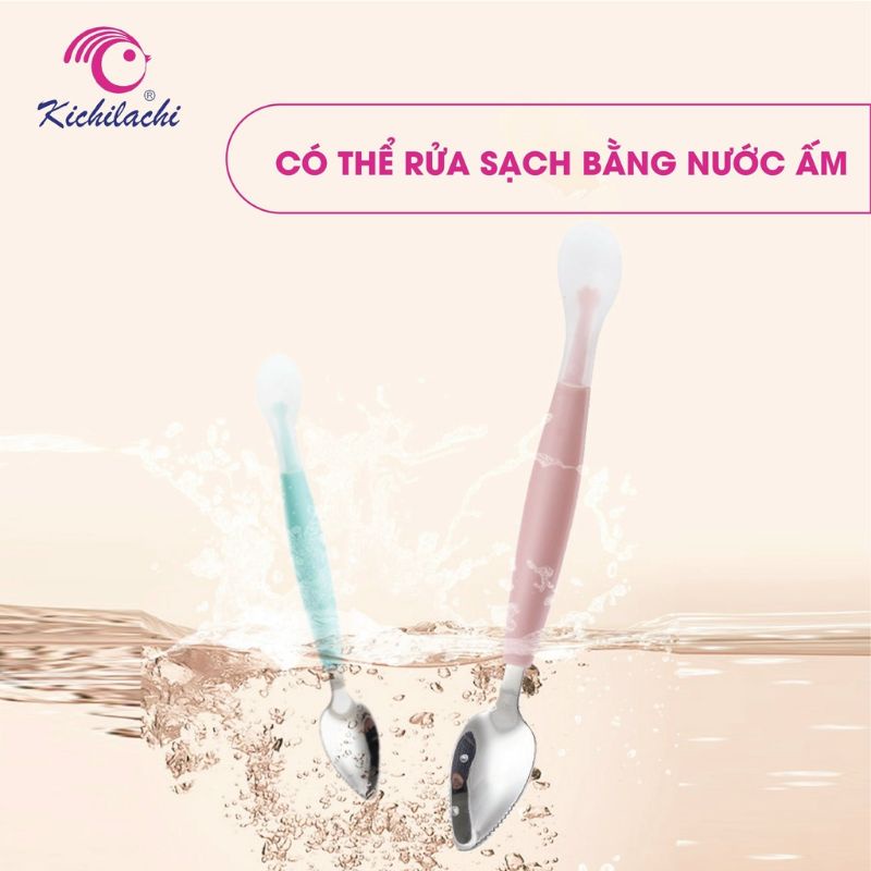 Thìa Nạo Hoa Quả KICHI 2 Đầu Cho Bé Ăn Dặm