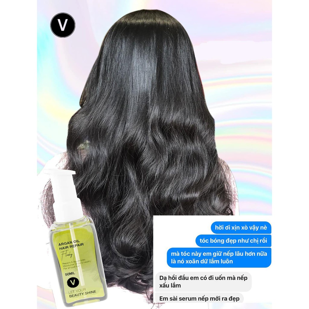 Tinh Dầu Flashy ARGAN Tạo Nếp Tóc Phục Hồi Tóc Hư Tổn 50ml Vyvyhaircare