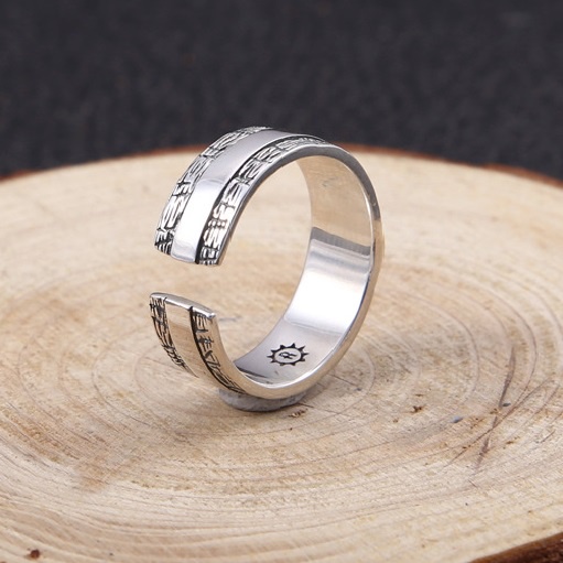 Nhẫn nam nữ tròn unisex SAZ màu bạc thời trang chất Titan đẹp đơn giản không gỉ - Nhẫn Tryan